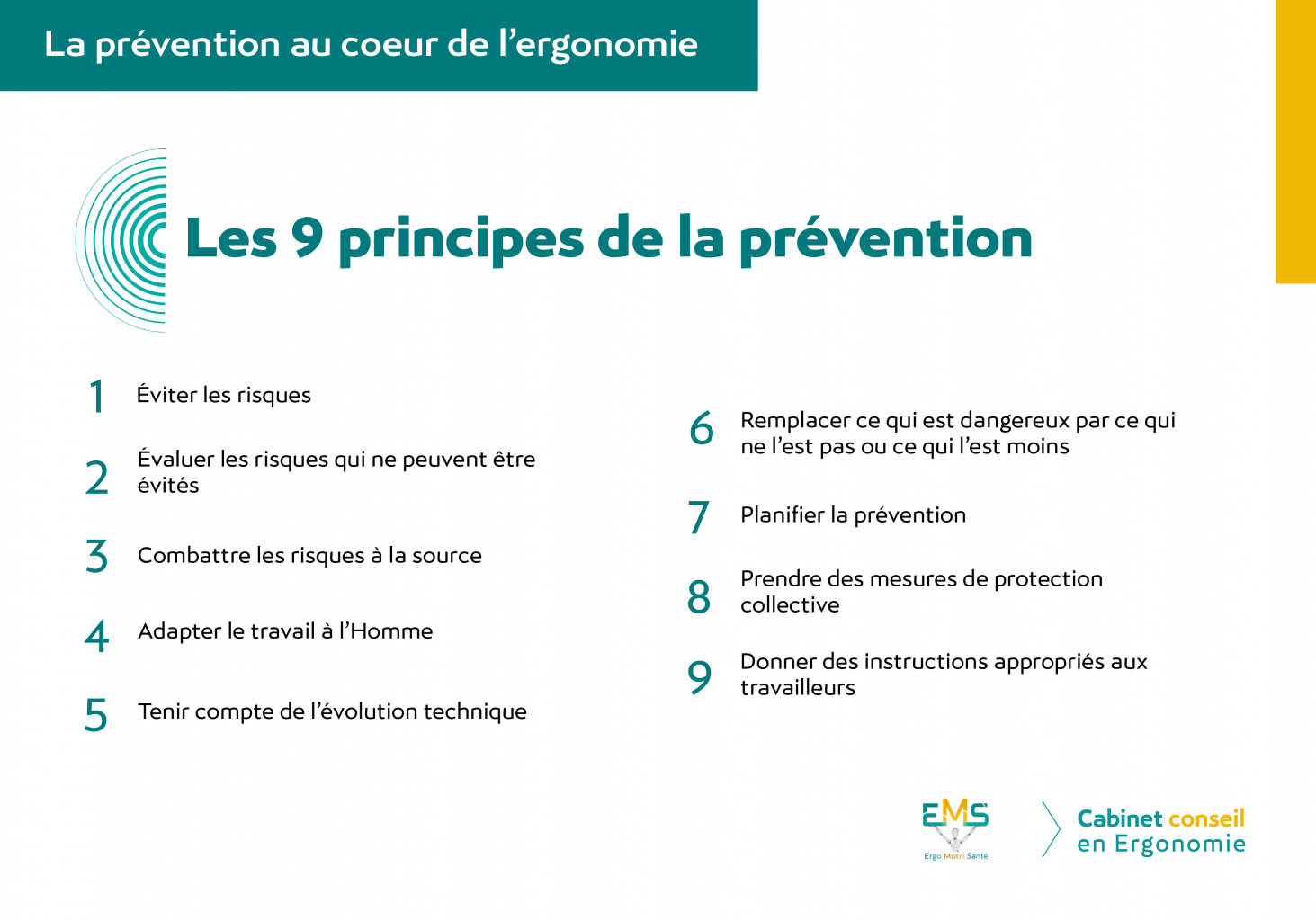 Les 9 principes de la prévention