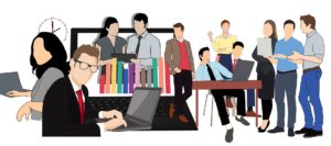 Pictogramme de personnes au travail