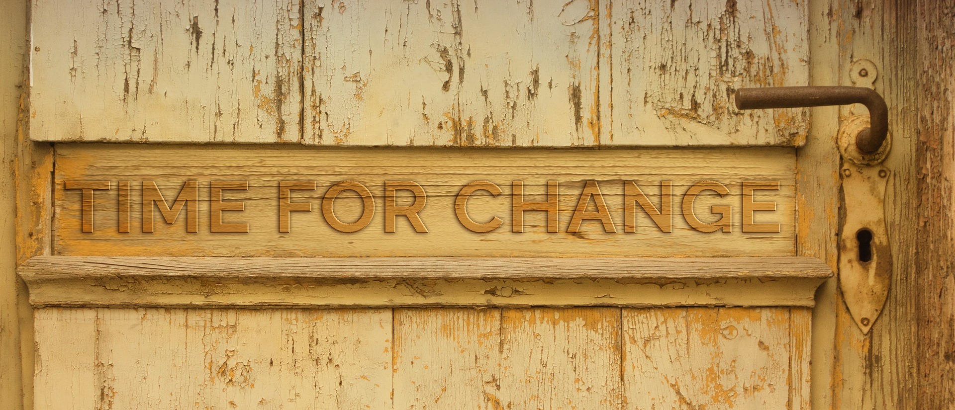 Inscription "Time for change"